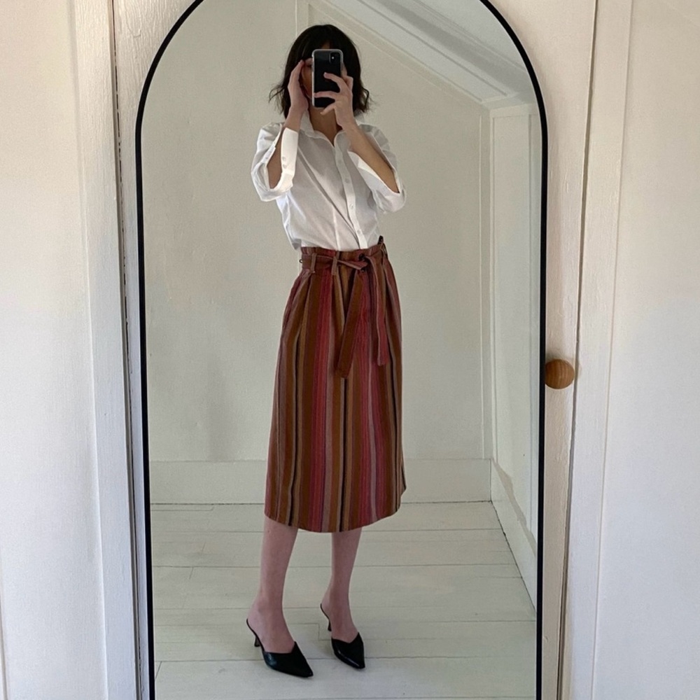 The Great Bolero Striped Midi Skirt
